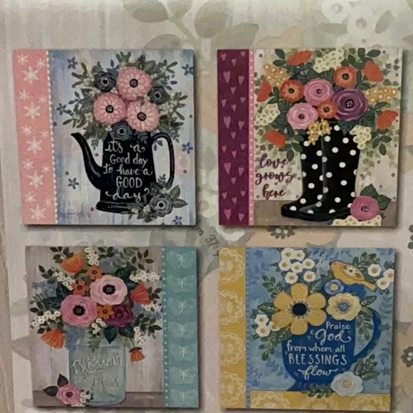 Floral Canvas Art with Pink and Orange Accents 2026 Calendar - Picture 4 of 8